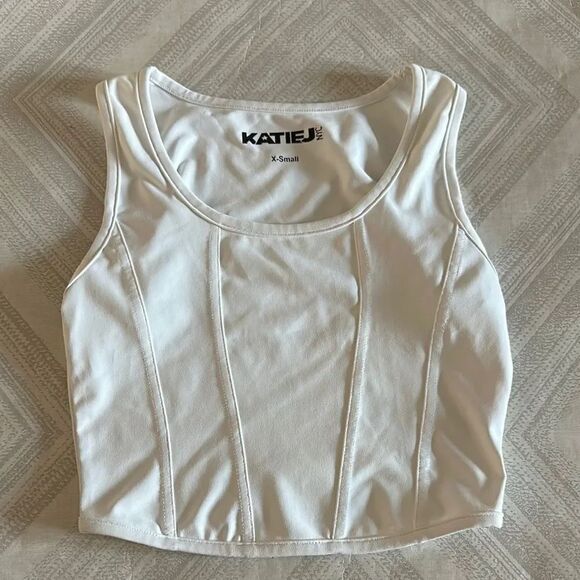 Katie J NYC Tops - Katie J NYC Girls White Cropped Top - Size XS